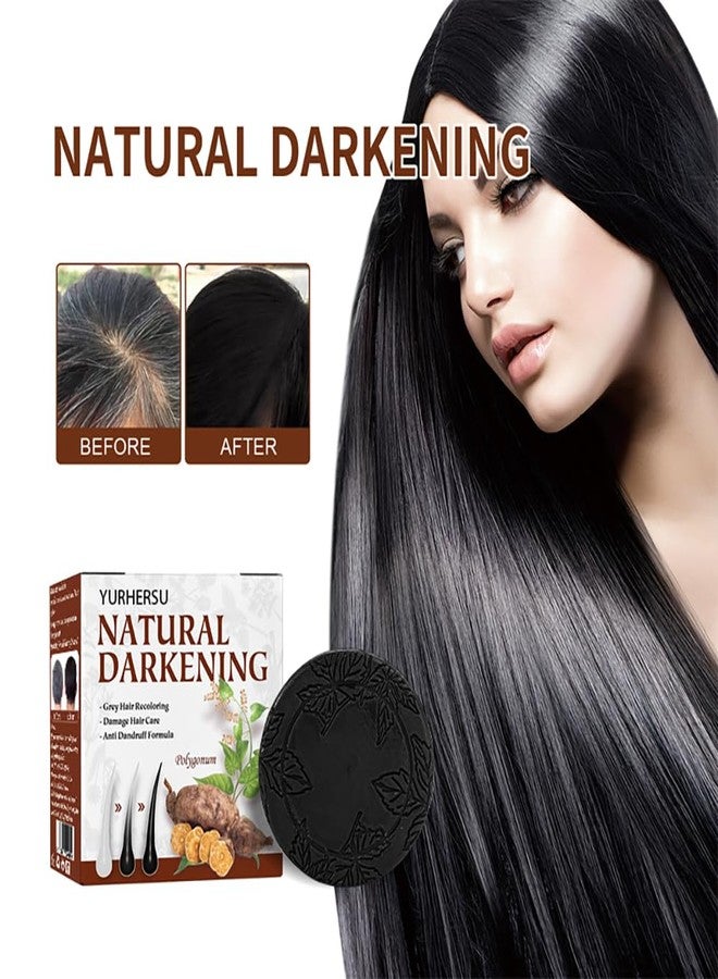 YURHERSU Polygonum Hair Shampoo Soap, Hair Prevents Hair Loss, Natural Hair Black, Nourishing Deeply Cleanses Hair Scalp, Black&Thick Hair for Girl Man Hair Care - Image 2